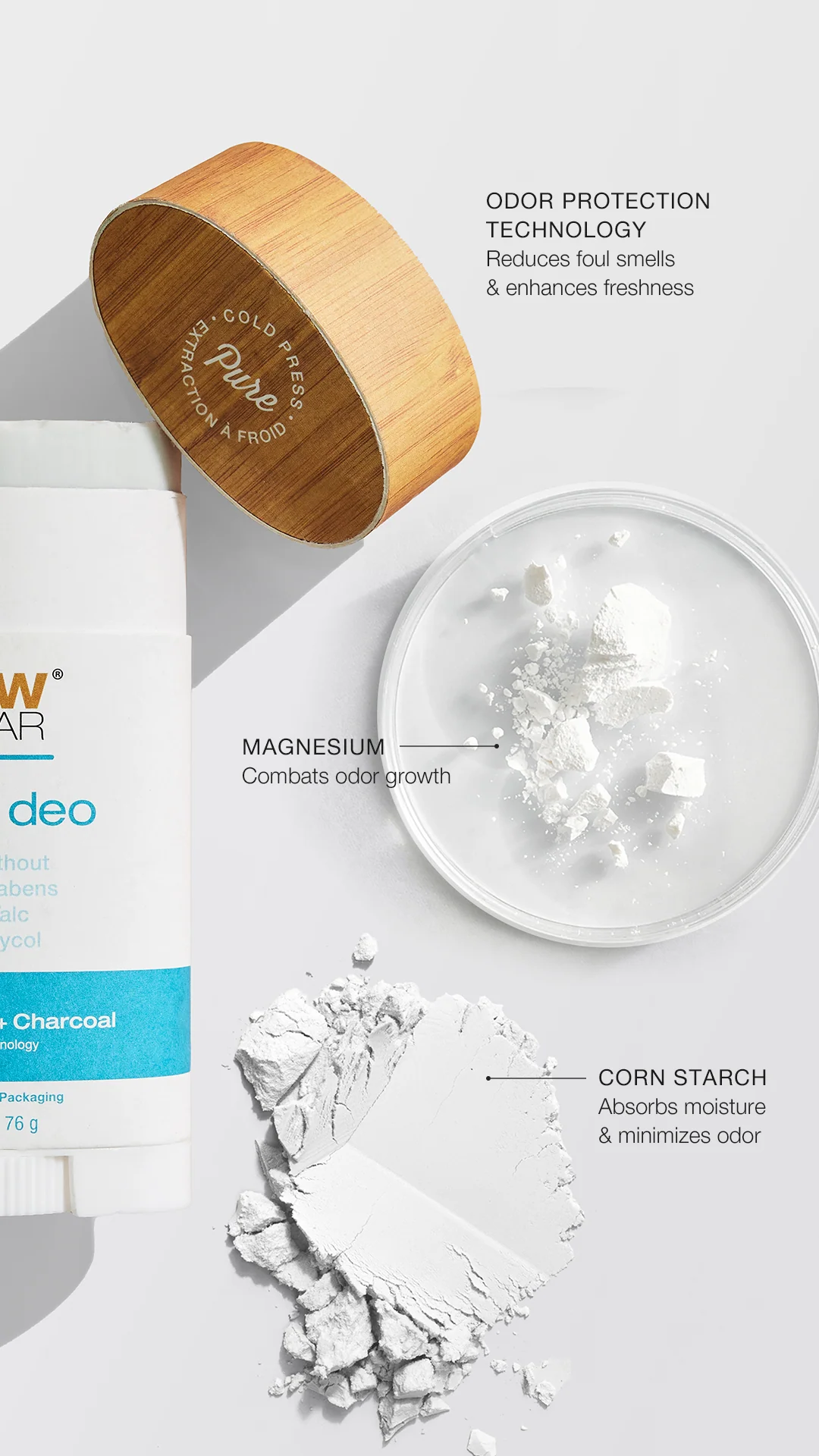Deodorant | Vanilla Bean + Charcoal | 2.7 oz - Image 4