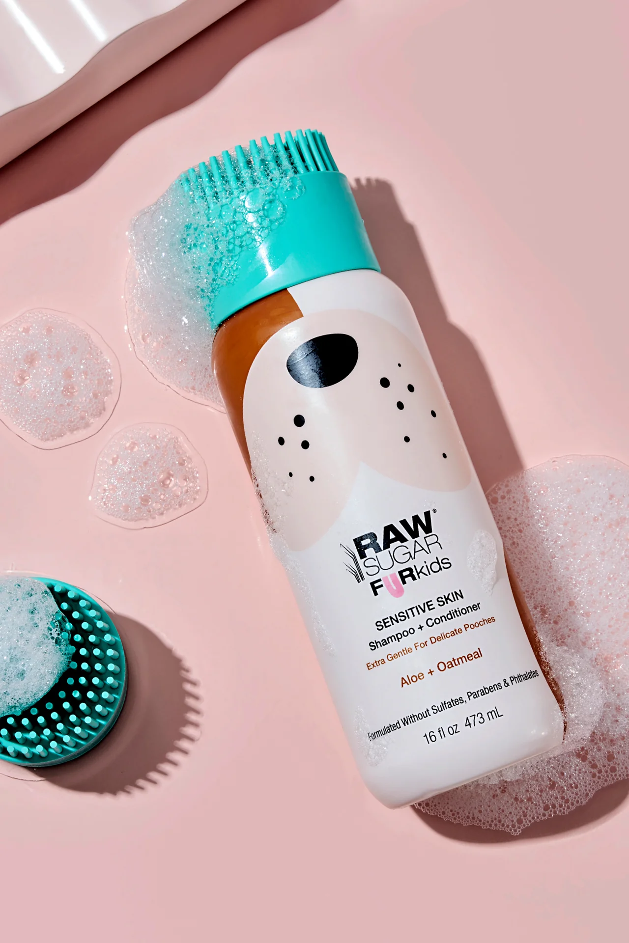 Fur Kids Sensitive Coat Shampoo + Conditioner | Aloe + Oatmeal | 16 oz - Image 4