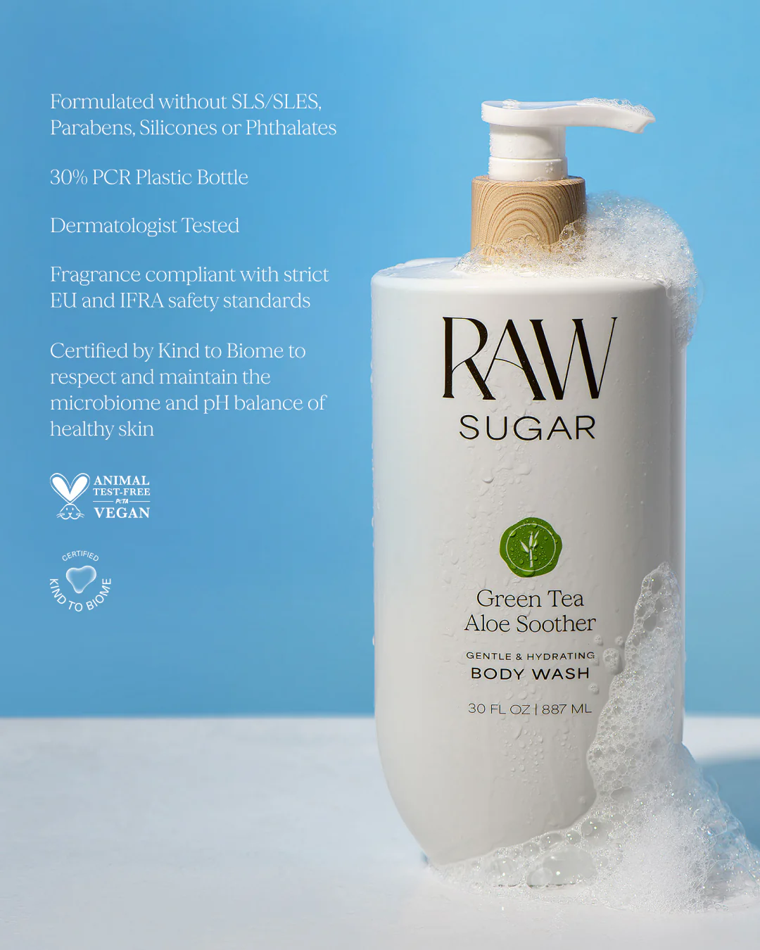 Green Tea Aloe Soother Body Wash | Green Tea + Aloe | 30 fl oz - Image 5