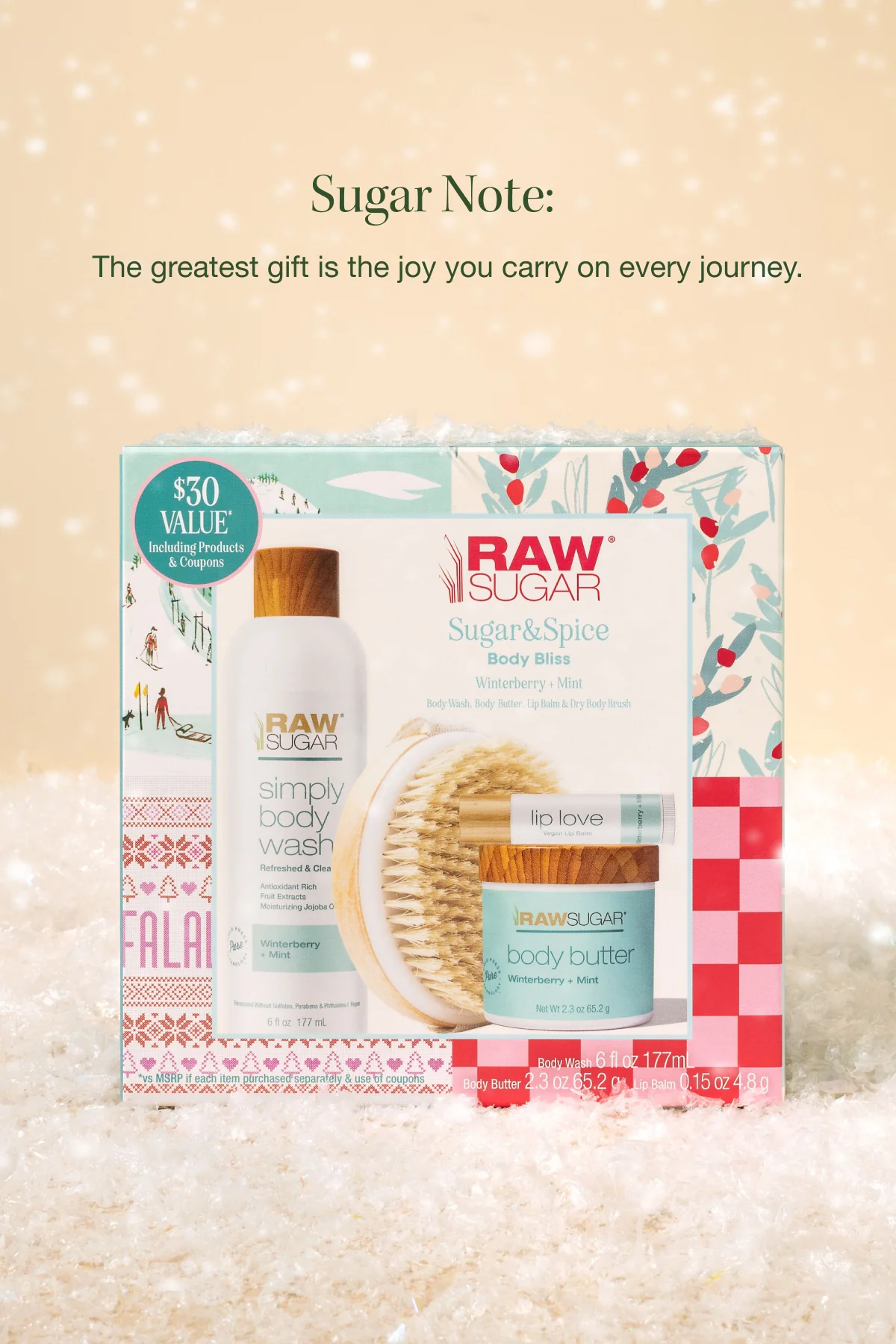 Sugar & Spice Body Bliss Kit | Winterberry + Mint | 4 Piece Set - Image 7