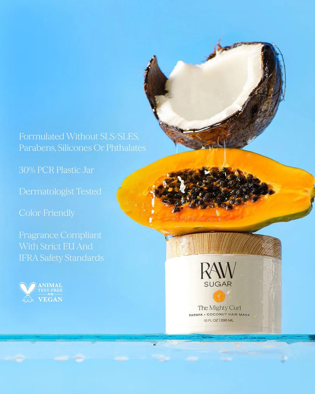 The Mighty Curl Hair Mask | Papaya + Coconut |10 fl oz - Image 4