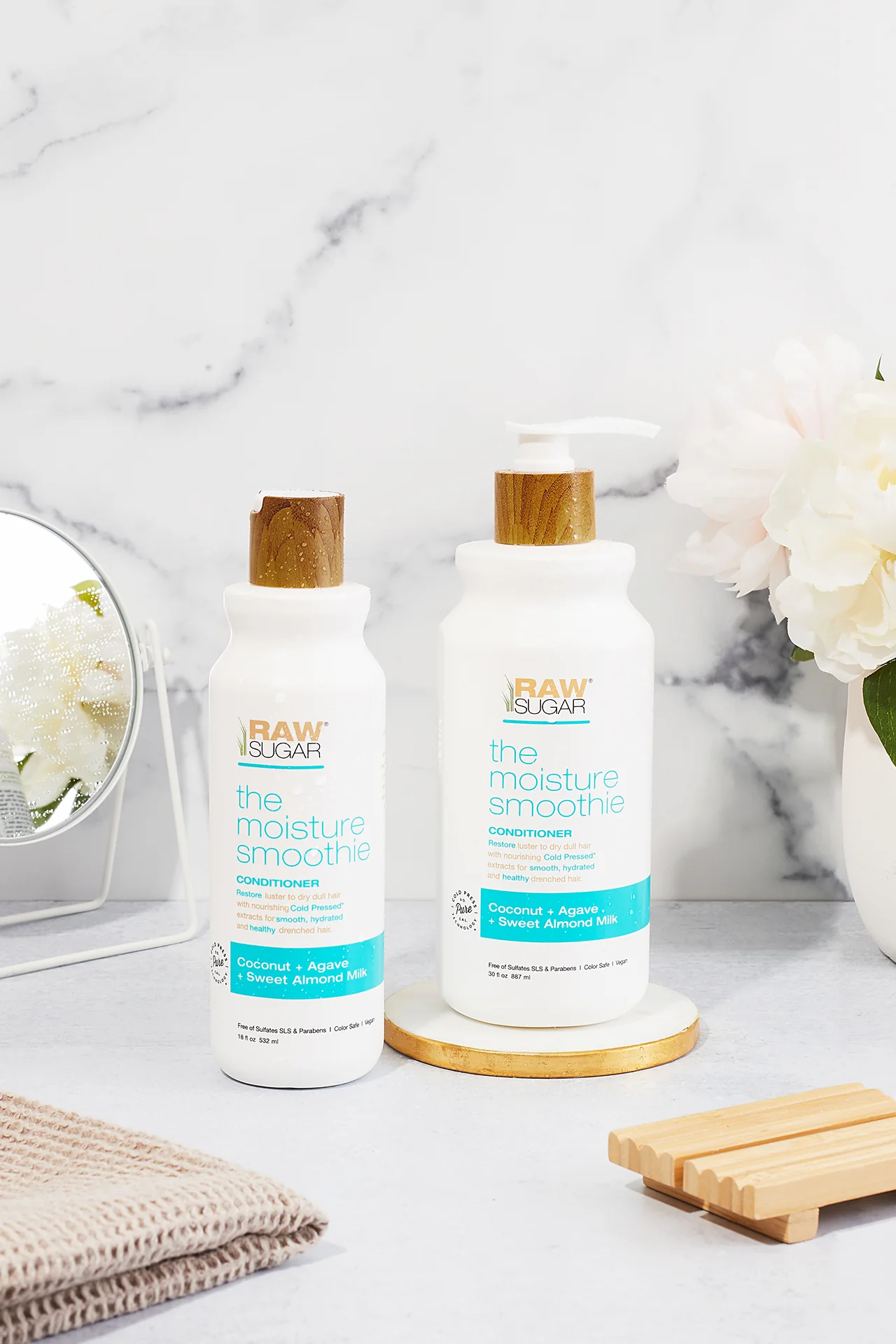 The Moisture Smoothie Conditioner | Coconut + Agave + Sweet Almond Milk | 18 fl oz - Image 9