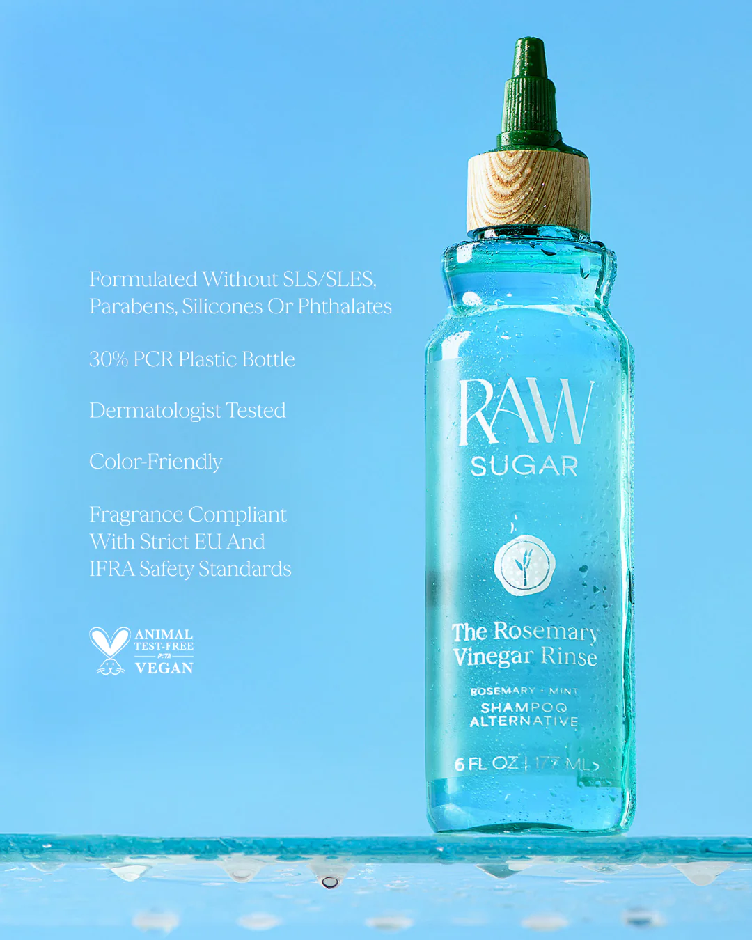 The Rosemary Vinegar Hair Rinse Shampoo Alternative | Rosemary + Mint | 6 fl oz - Image 4